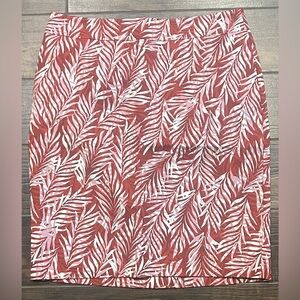 Ann Taylor Factory Palm Print Pencil Skirt Sz 12 NWT